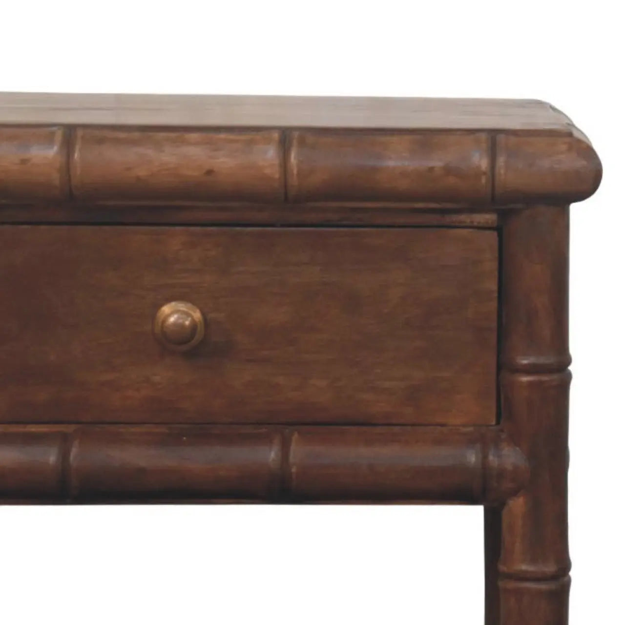 Bamboo Carved Bedside Table Avivra