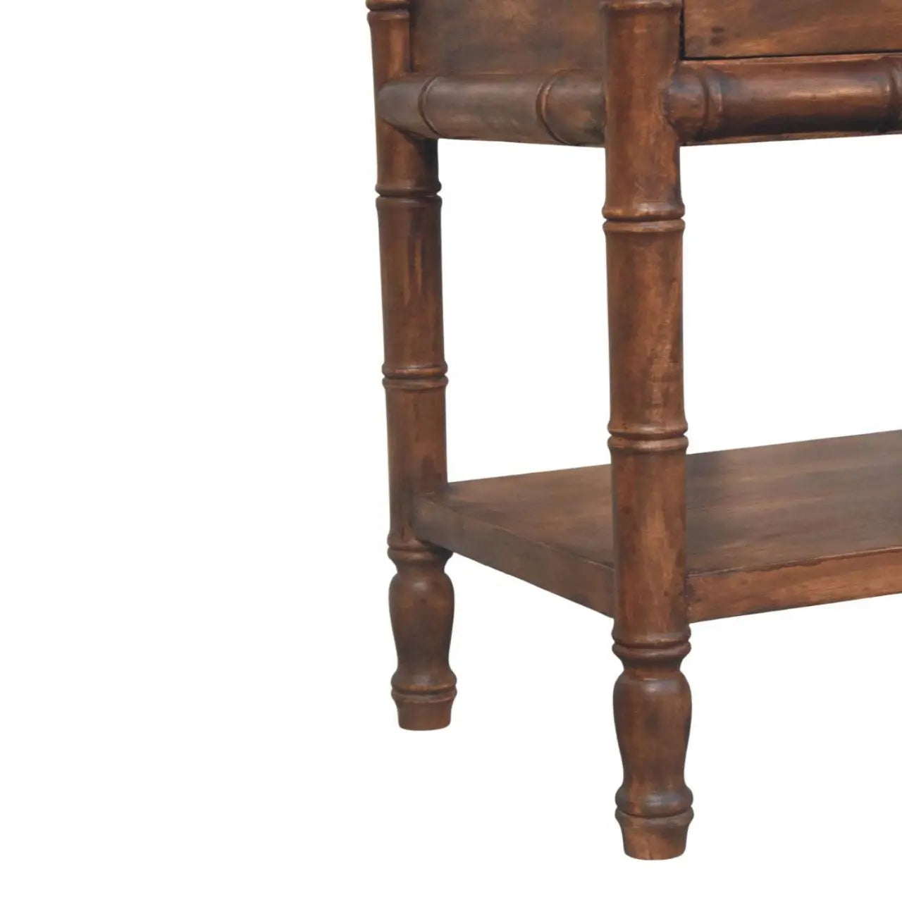Bamboo Carved Bedside Table Avivra