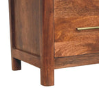 Arc-Line Bedside Tabl | Roasted Almond Finish - Avivra