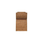 Rattan Weave Bouclé Bench – Solid Mango Wood, Oak Finish Avivra