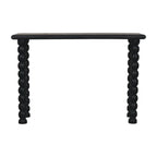 Spindle Linear Console crafted from solid mango wood in Carbon Ash finish