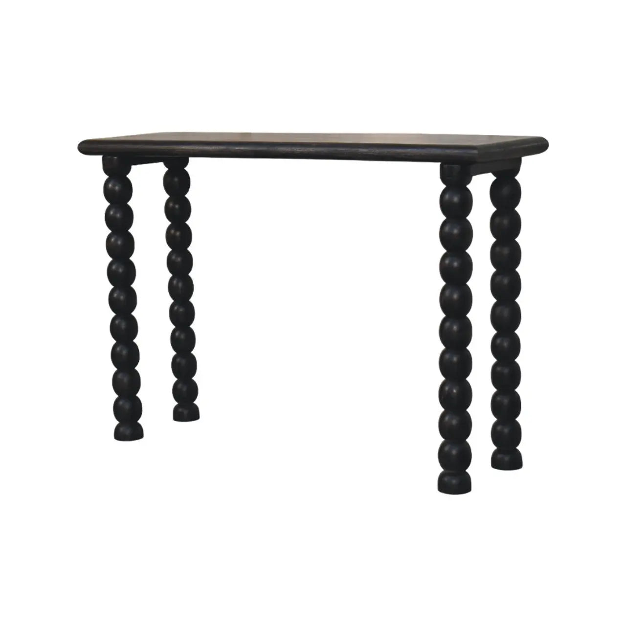Spindle Linear Console – Carbon Ash Solid Mango Wood - Avivra