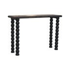 Spindle Linear Console – Carbon Ash Solid Mango Wood - Avivra