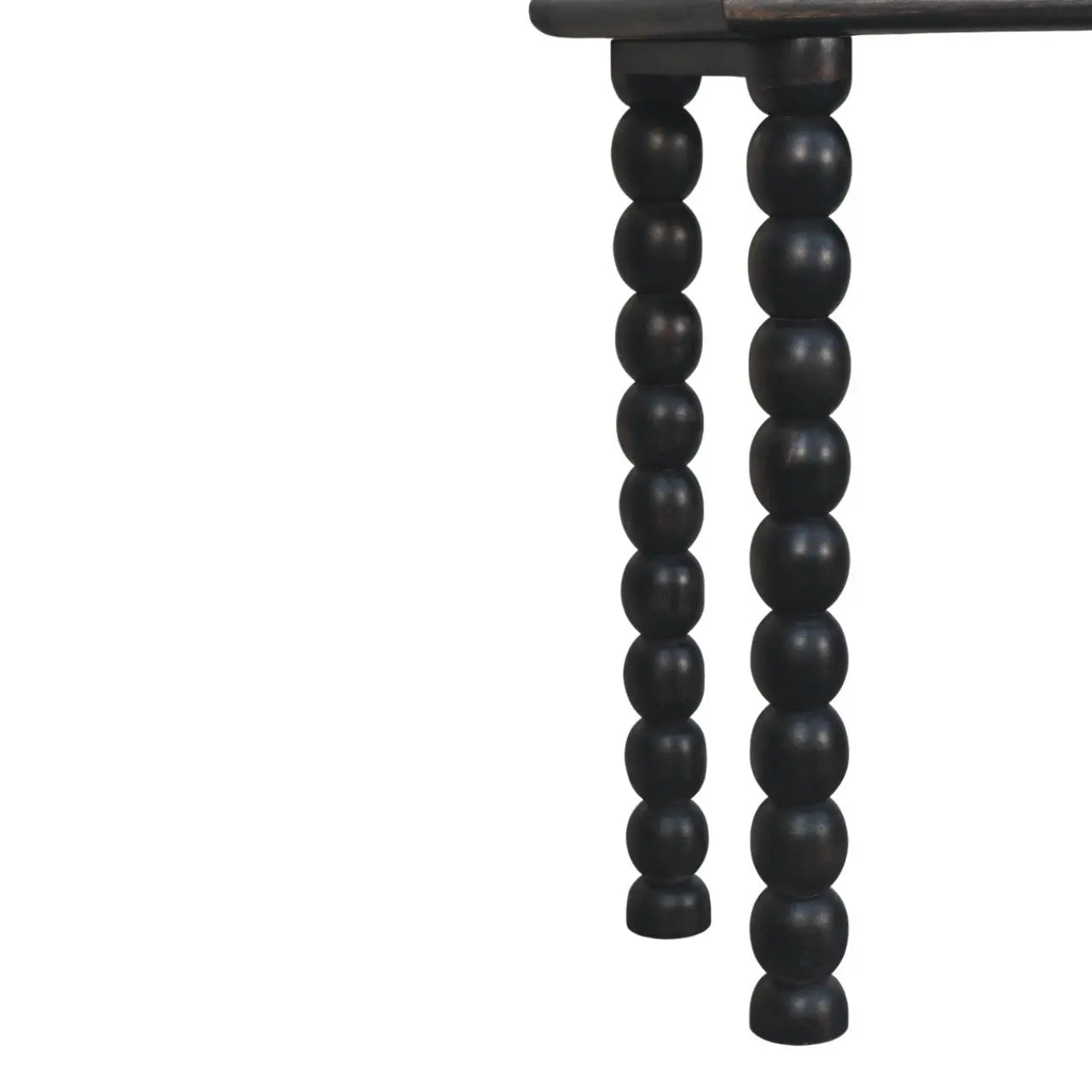 Spindle Linear Console – Carbon Ash Solid Mango Wood - Avivra