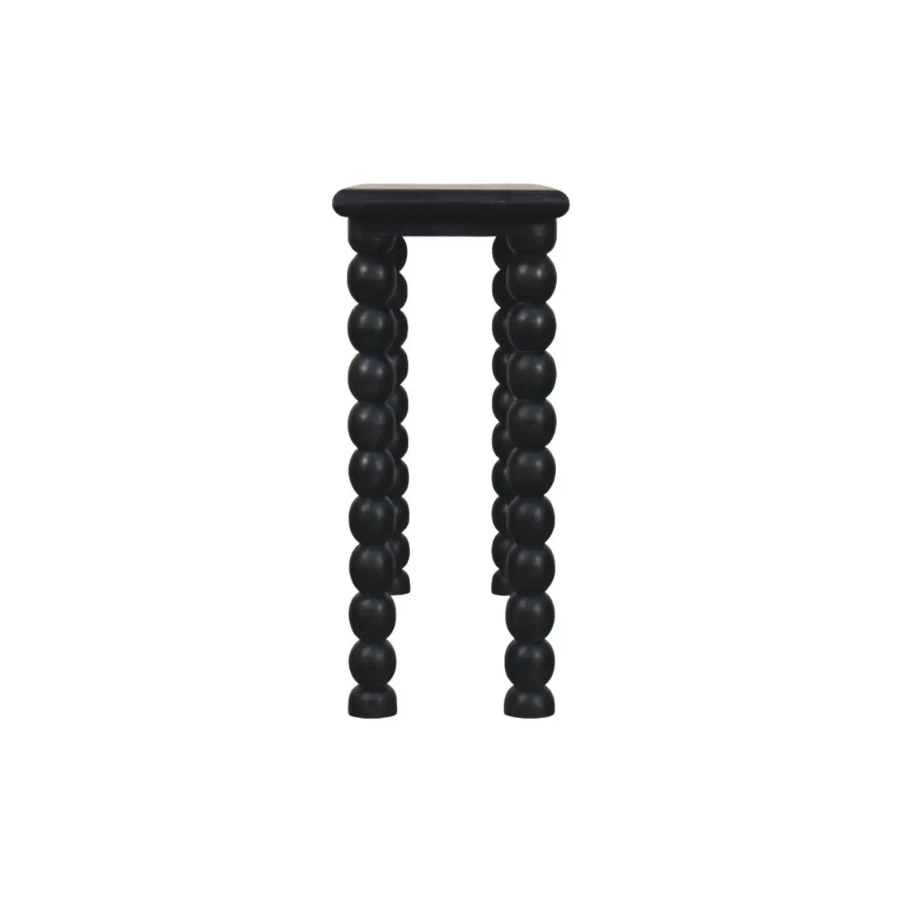 Spindle Linear Console – Carbon Ash Solid Mango Wood - Avivra