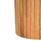 Fluted Marble Side Table | Oak-ish Finish - Avivra