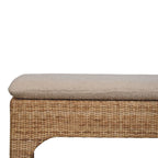 Rattan Harmony Bench – Solid Mango Wood, Rattan Weave Design Avivra