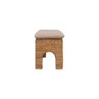 Rattan Harmony Bench – Solid Mango Wood, Rattan Weave Design Avivra