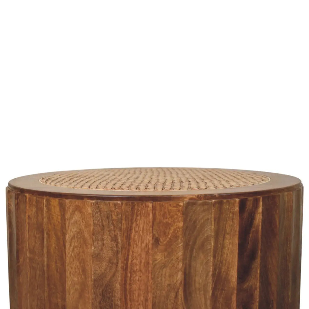 Saffron Rattan Coffee Table – Golden Teak Finish - Avivra