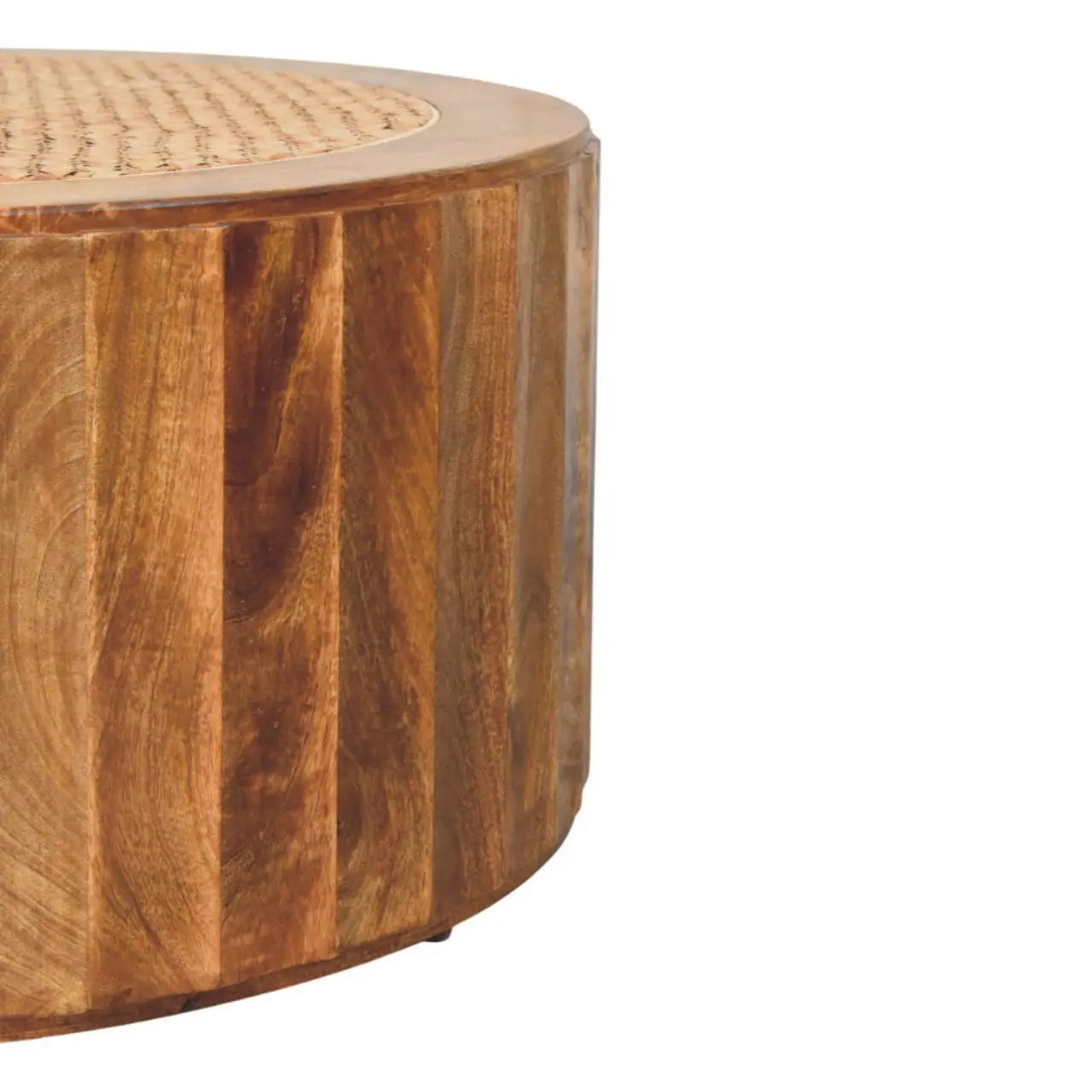 Saffron Rattan Coffee Table – Golden Teak Finish - Avivra