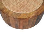 Saffron Rattan Coffee Table – Golden Teak Finish - Avivra