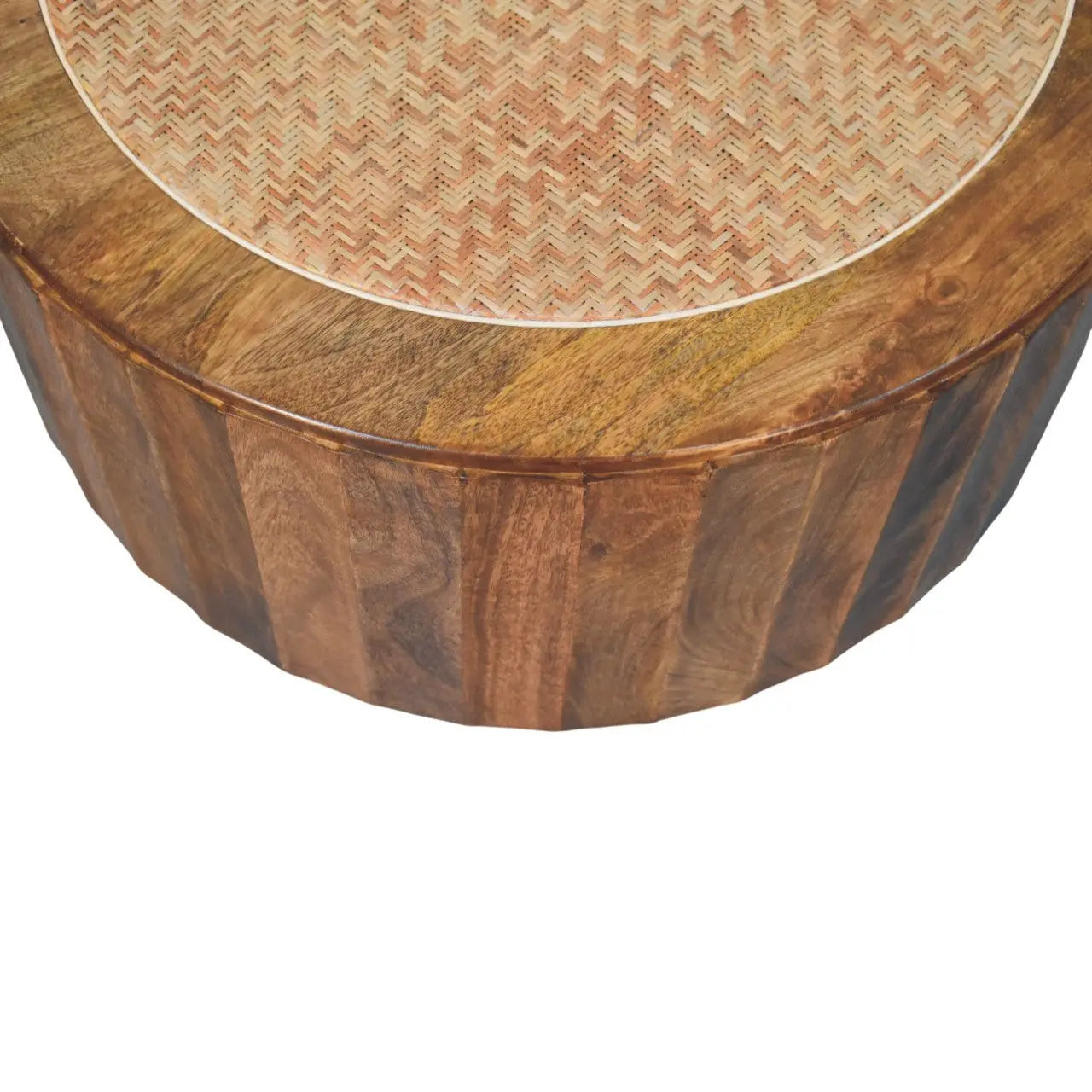 Saffron Rattan Coffee Table – Golden Teak Finish - Avivra