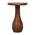 curved base side table crafted from solid mango wood