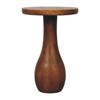 curved base side table crafted from solid mango wood