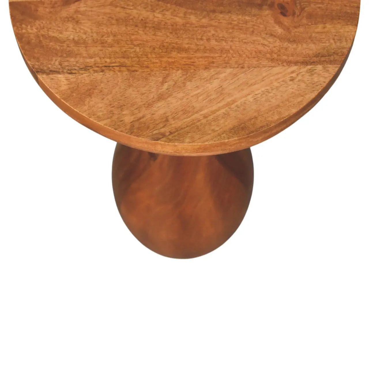 Curved Base Side Table | Amber Oak Finish - Avivra