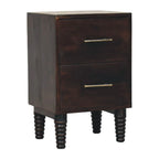 Spindle Mocha Bedside Table | Velvet Mocha Finish Avivra