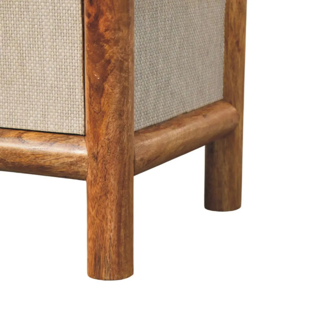 Solara Rattan Bedside Table | Golden Teak Finish Avivra