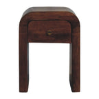 Curved Bedside Table | Roasted Almond Finish Avivra