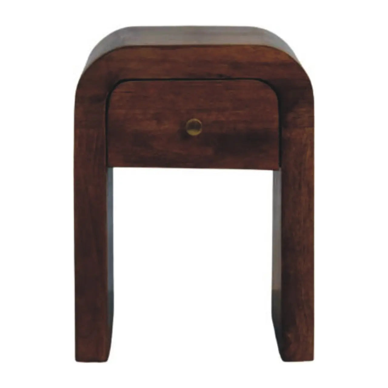 Curved Bedside Table | Roasted Almond Finish Avivra