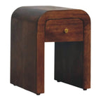 Curved Bedside Table | Roasted Almond Finish Avivra