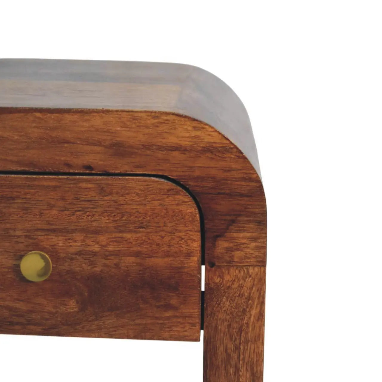 Curved Bedside Table | Roasted Almond Finish Avivra