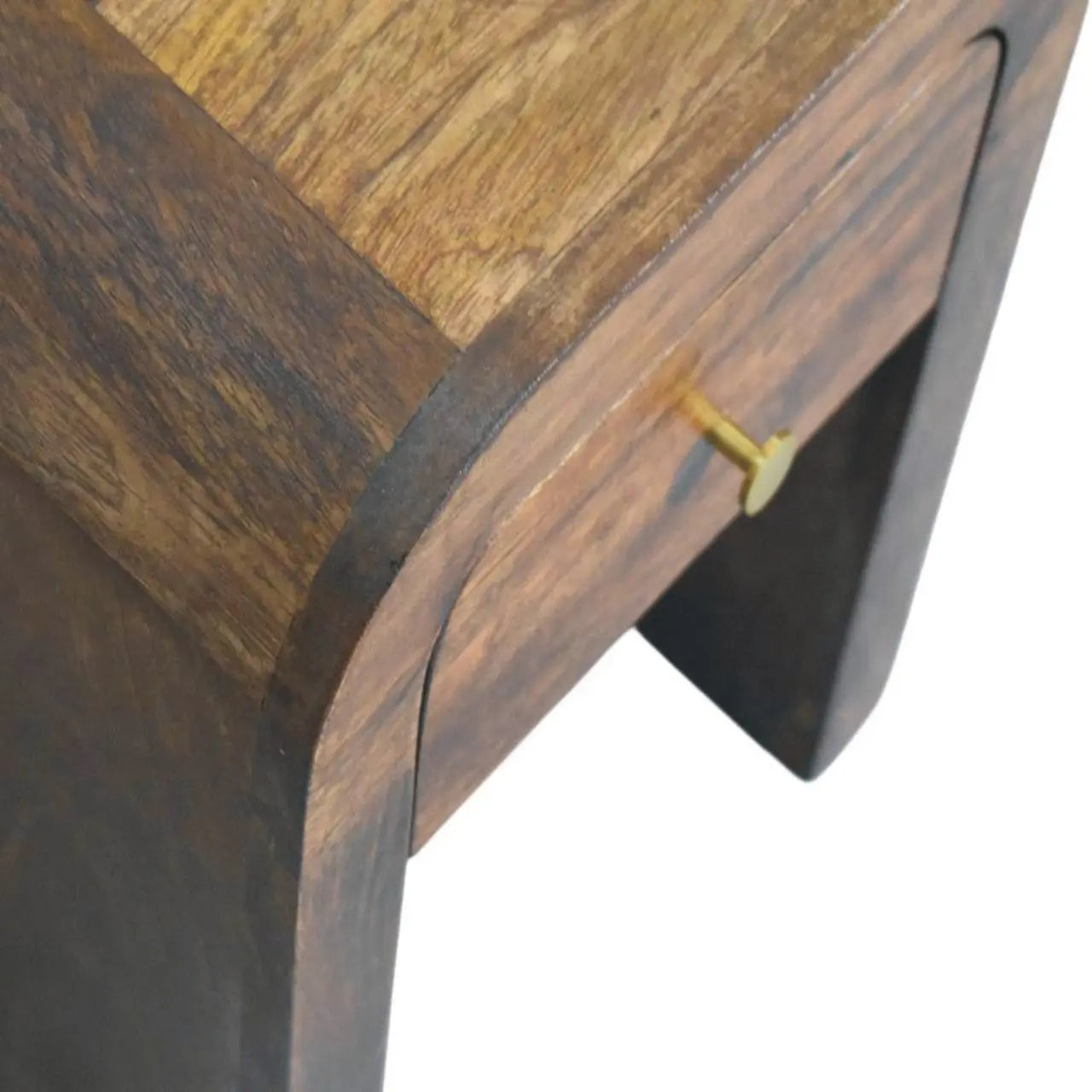 Curved Bedside Table | Roasted Almond Finish Avivra