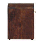 Curved Bedside Table | Roasted Almond Finish Avivra
