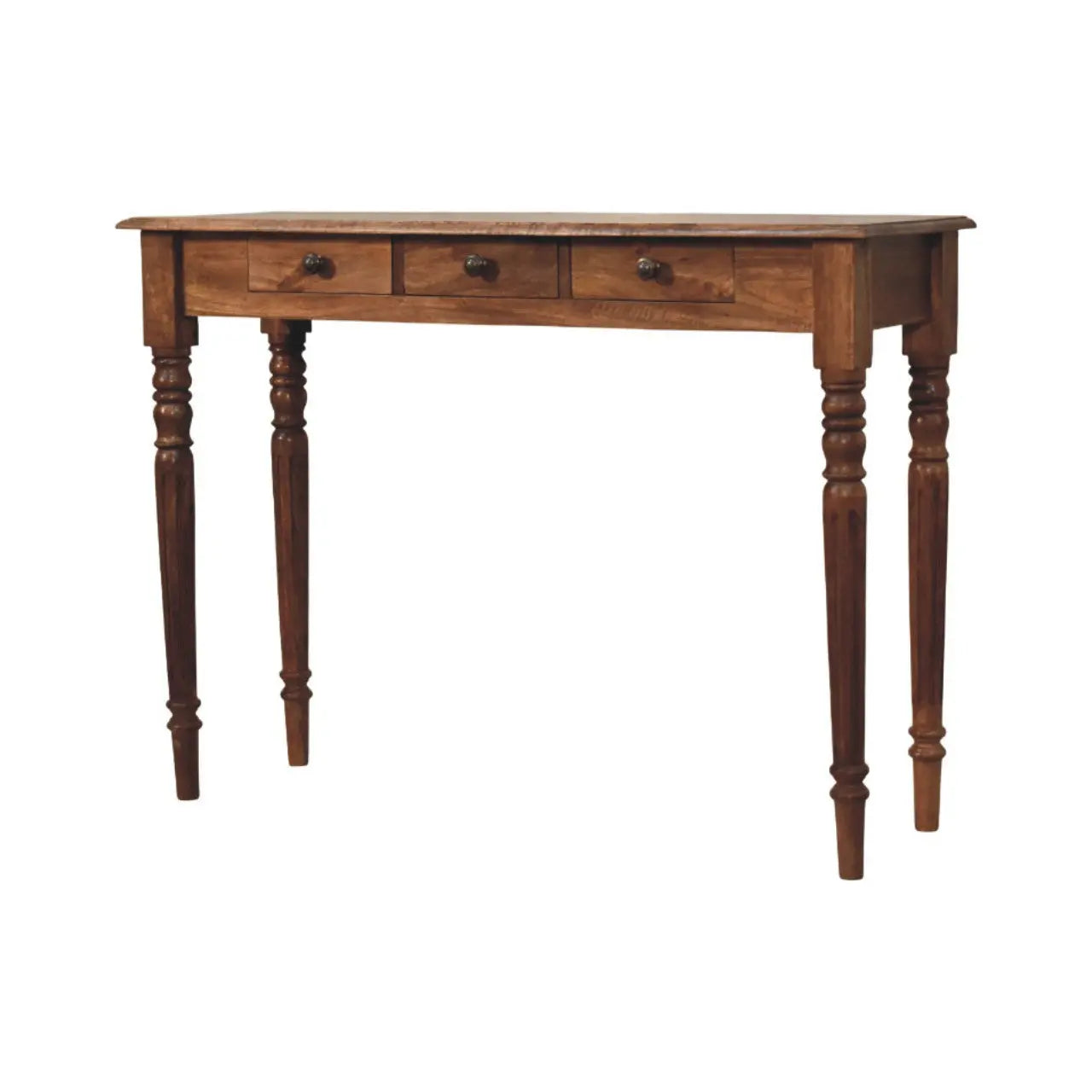Three Drawer Console with Turned Legs Avivra