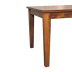 Classic Golden Teak Solid Wood Dining Table Avivra