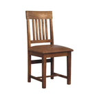 Leather Slatted Dining Chair Avivra