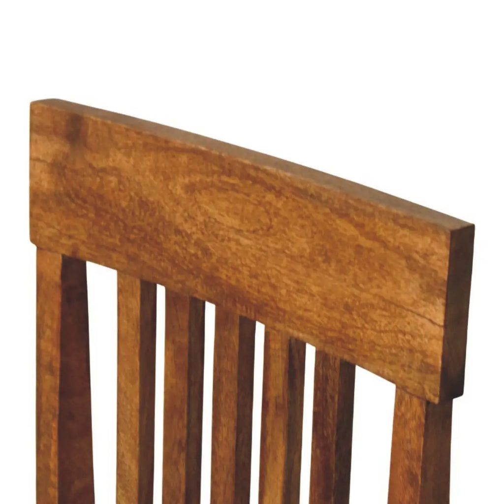 Leather Slatted Dining Chair Avivra
