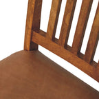 Leather Slatted Dining Chair Avivra