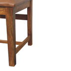 Leather Slatted Dining Chair Avivra