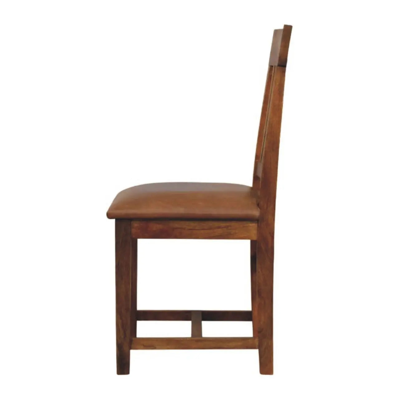 Leather Slatted Dining Chair Avivra