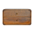 Floating Curved Chestnut Nightstand Avivra