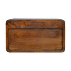 Floating Curved Chestnut Nightstand