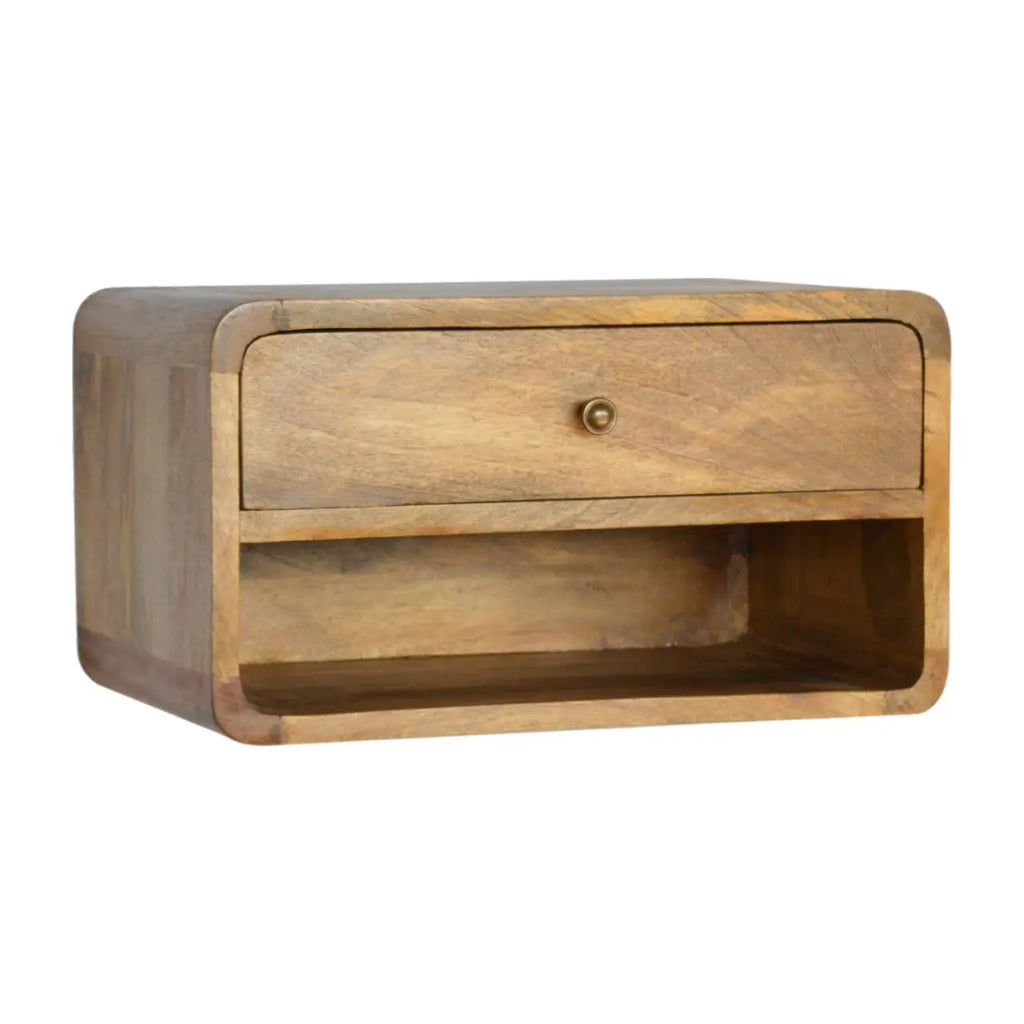 Floating Curve Open Slot Nightstand - Avivra