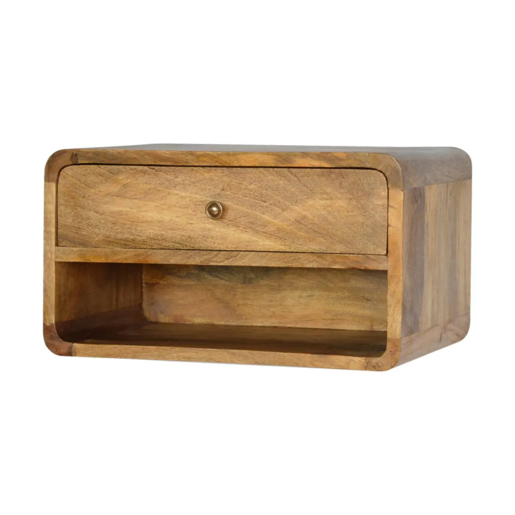 Floating Curve Open Slot Nightstand - Avivra