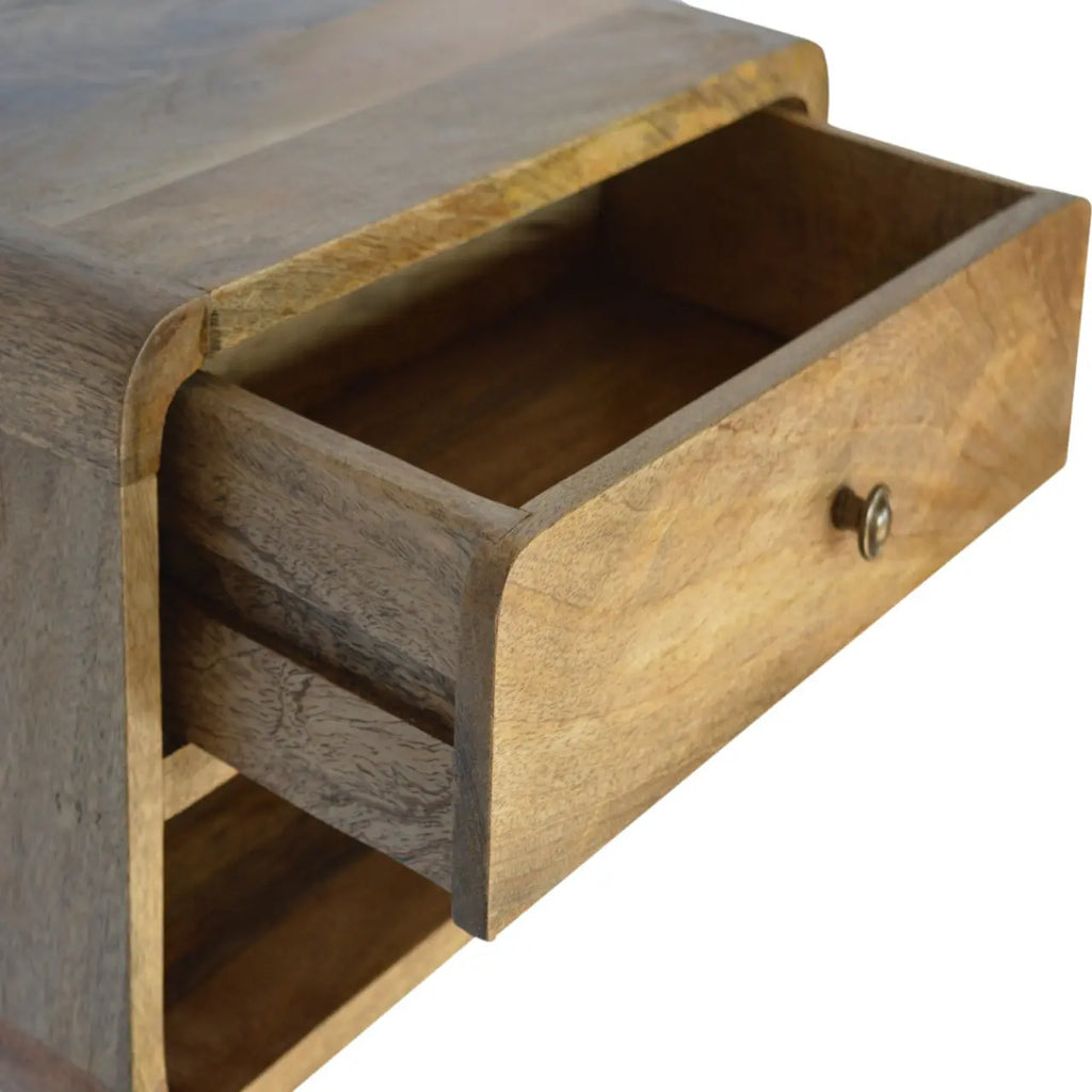Floating Curve Open Slot Nightstand - Avivra
