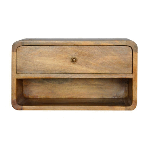 Floating Curve Open Slot Nightstand - Avivra