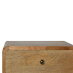 Curved Oak-ish Nightstand Avivra