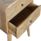 Curved Oak-ish Nightstand Avivra