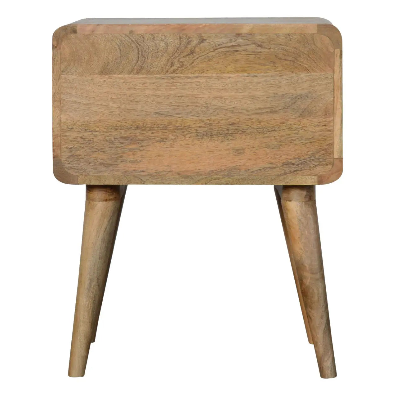 Curved Oak-ish Nightstand Avivra
