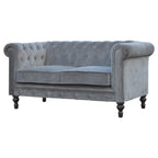 Grey Velvet Chesterfield Sofa Avivra