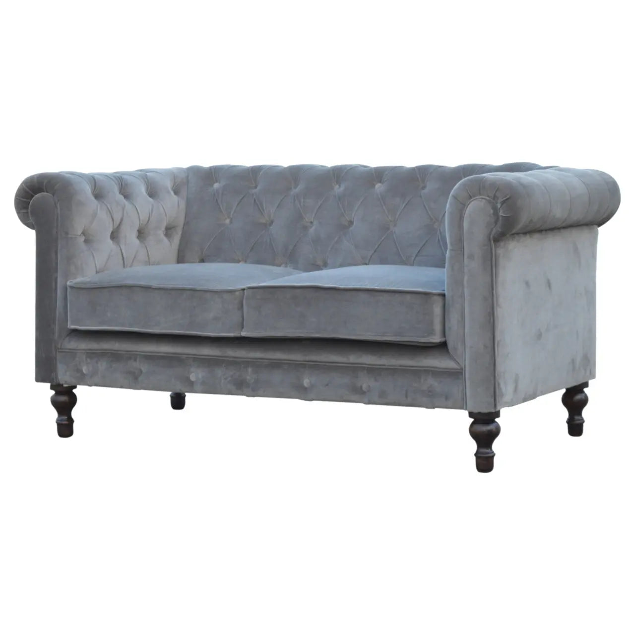 Grey Velvet Chesterfield Sofa Avivra