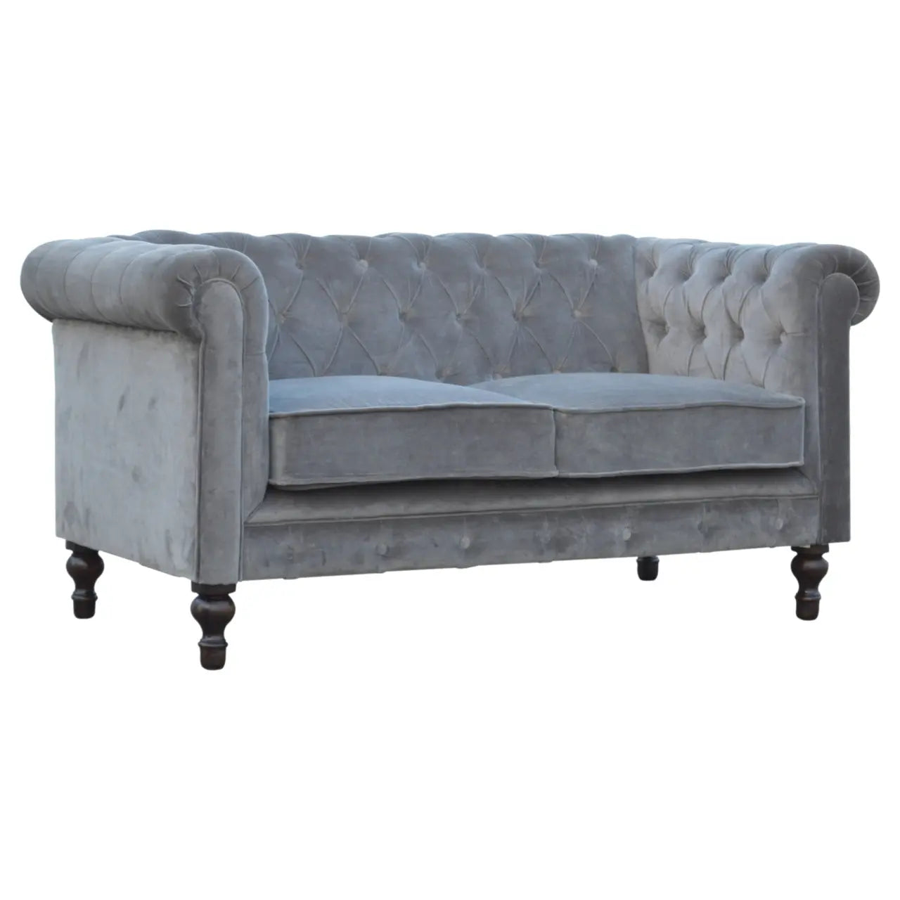 Grey Velvet Chesterfield Sofa Avivra