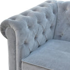 Grey Velvet Chesterfield Sofa Avivra