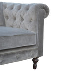 Grey Velvet Chesterfield Sofa Avivra