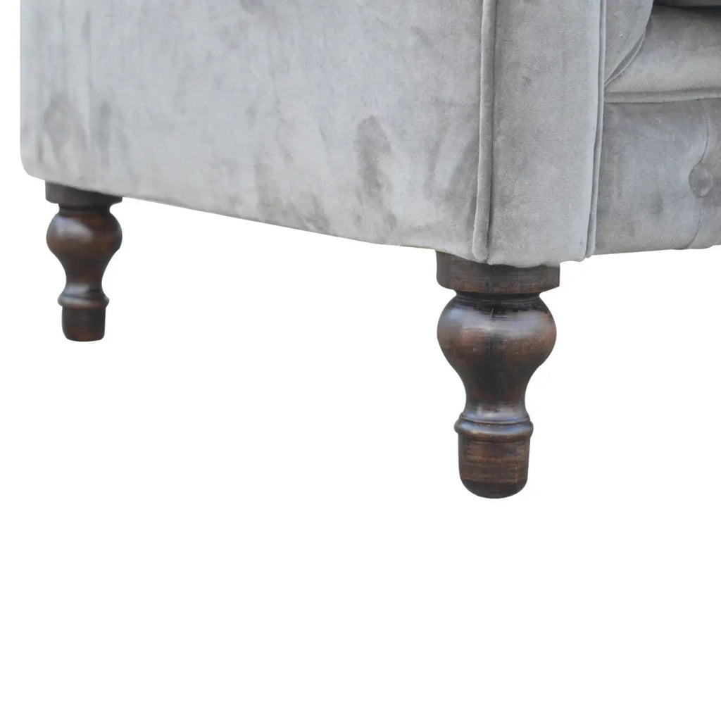 Grey Velvet Chesterfield Sofa Avivra
