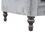 Grey Velvet Chesterfield Sofa Avivra